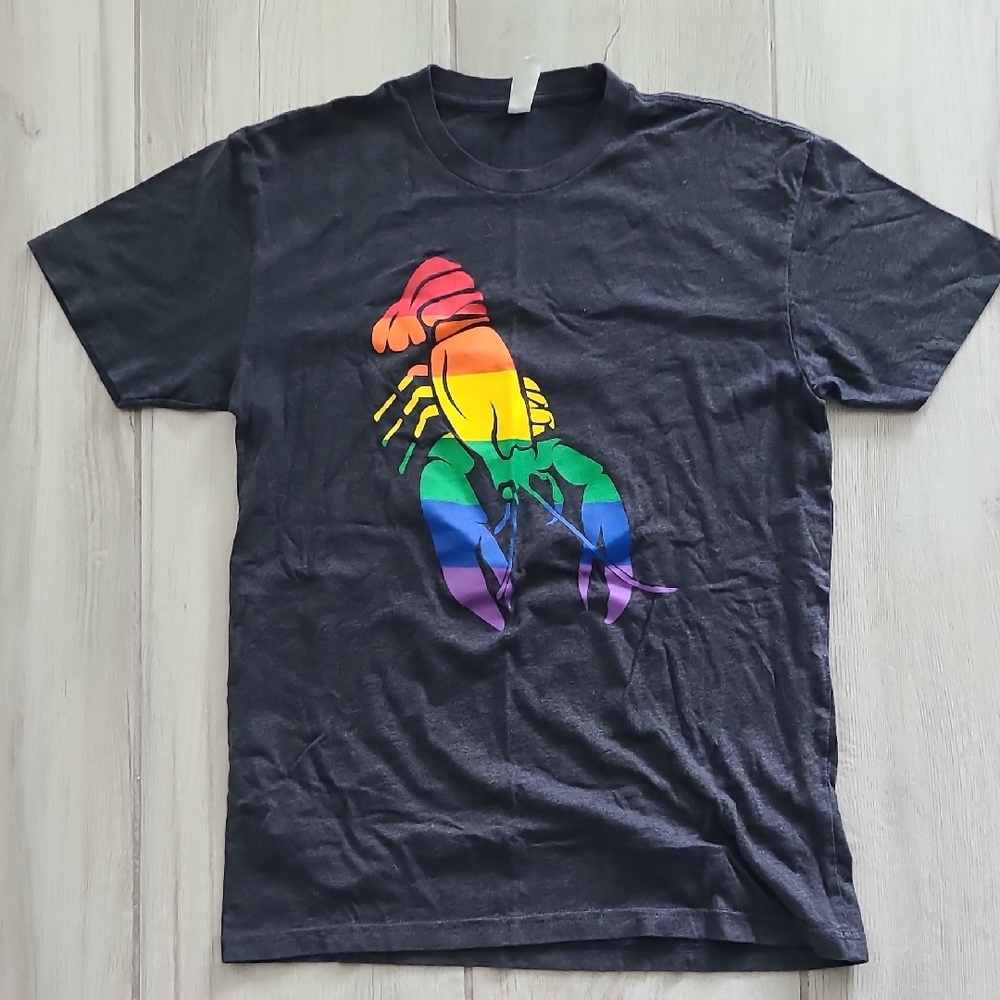 Cousins Maine LOBSTER pride support T-shirt Rainbow